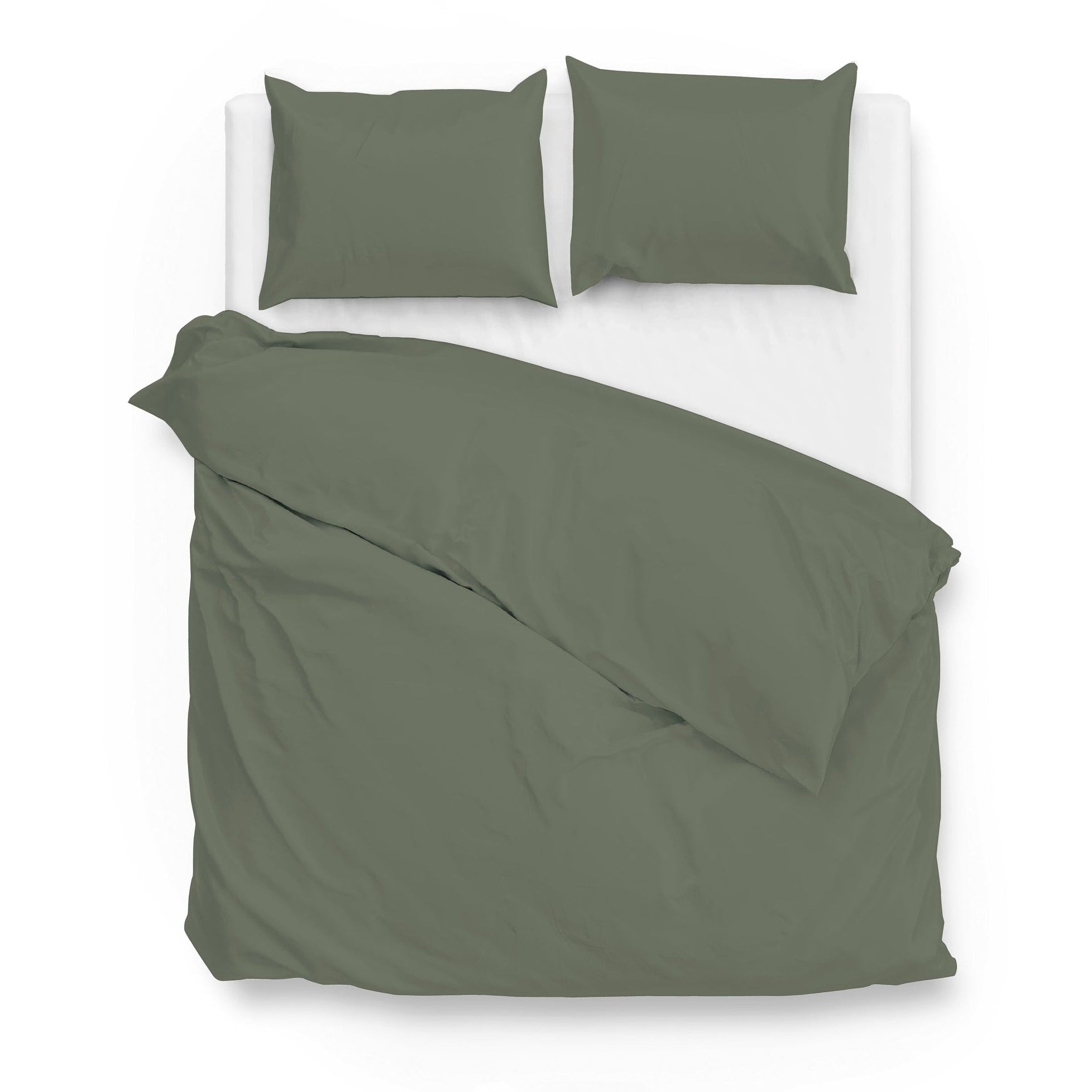 Zo Home Housse de couette Satin Satinado Vert Armée