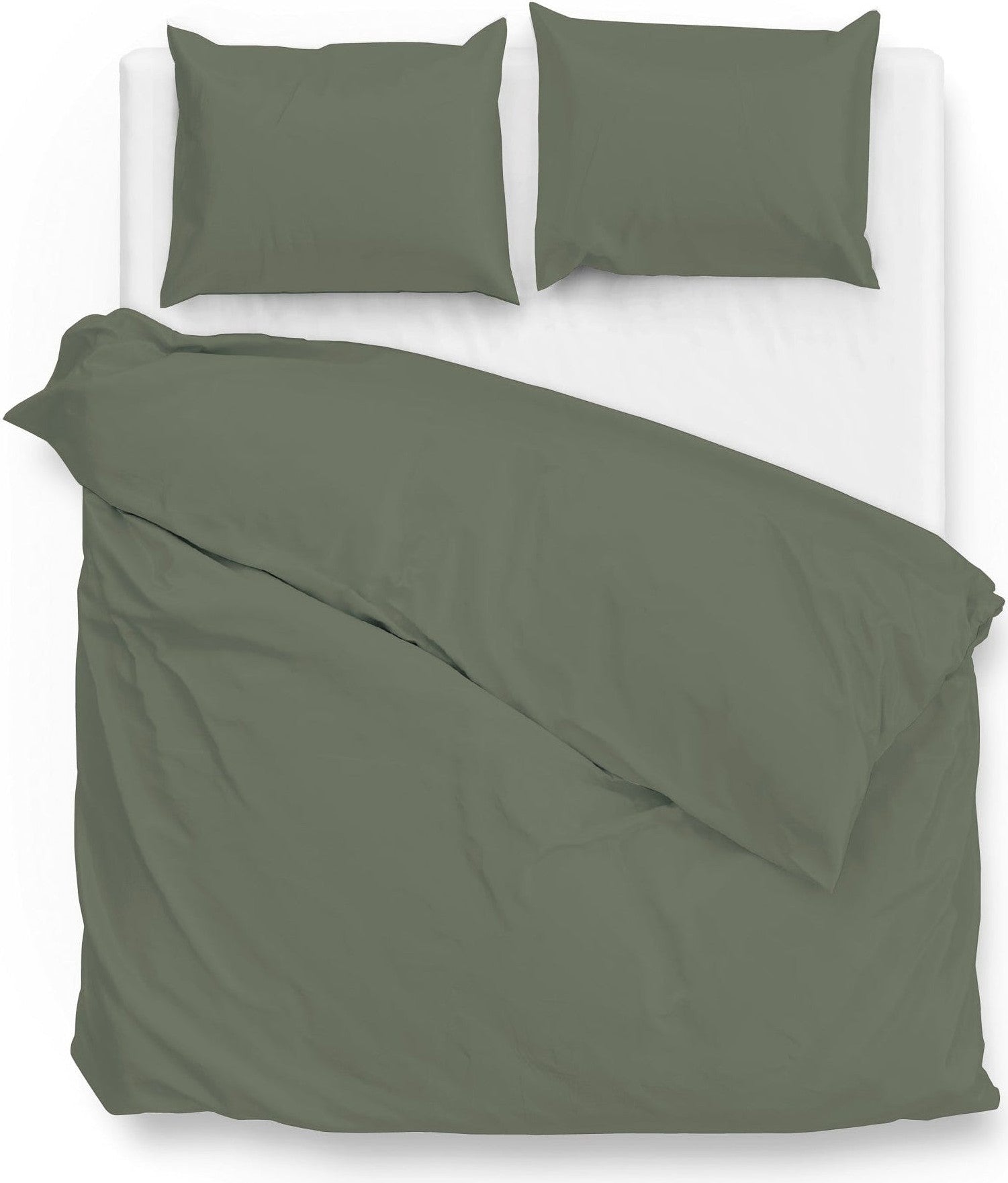 Zo Home Housse de couette Satin Satinado Vert Armée
