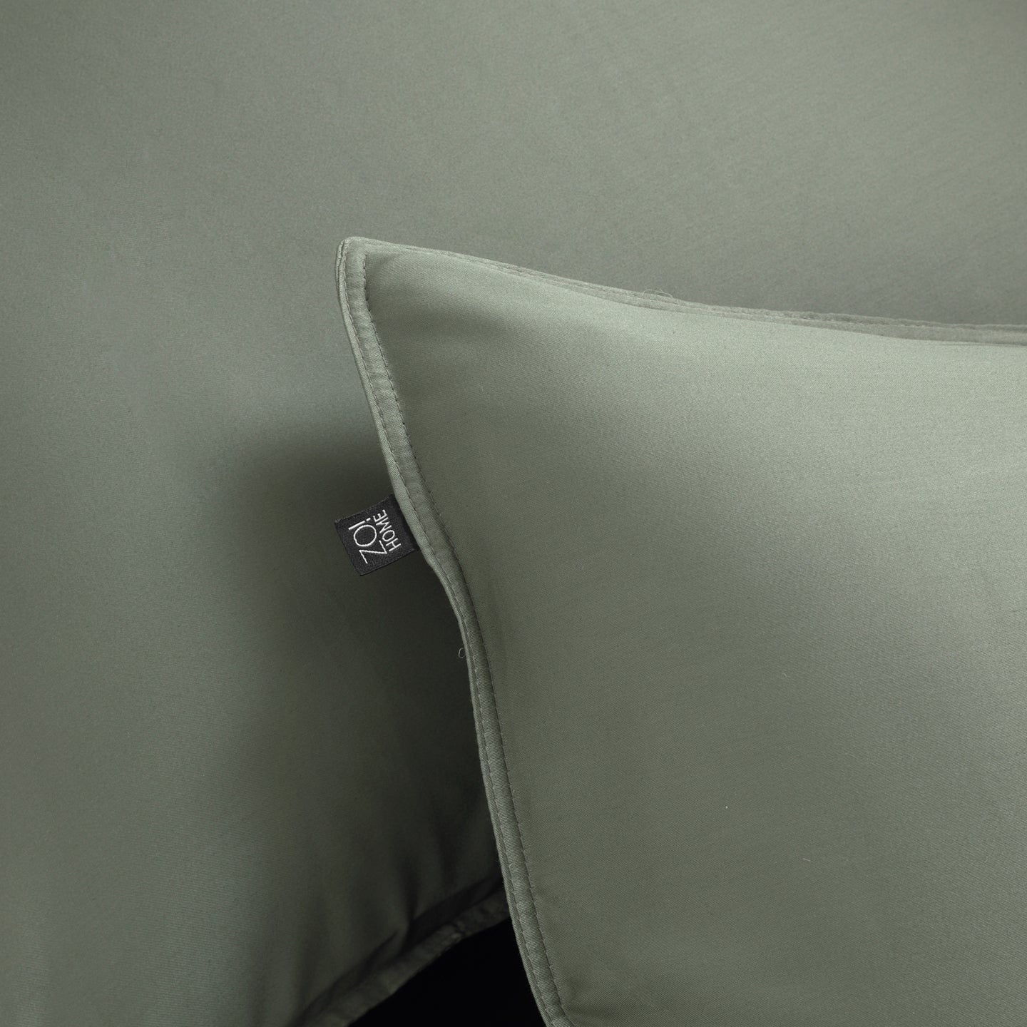Zo Home Housse de couette Satin Satinado Vert Armée