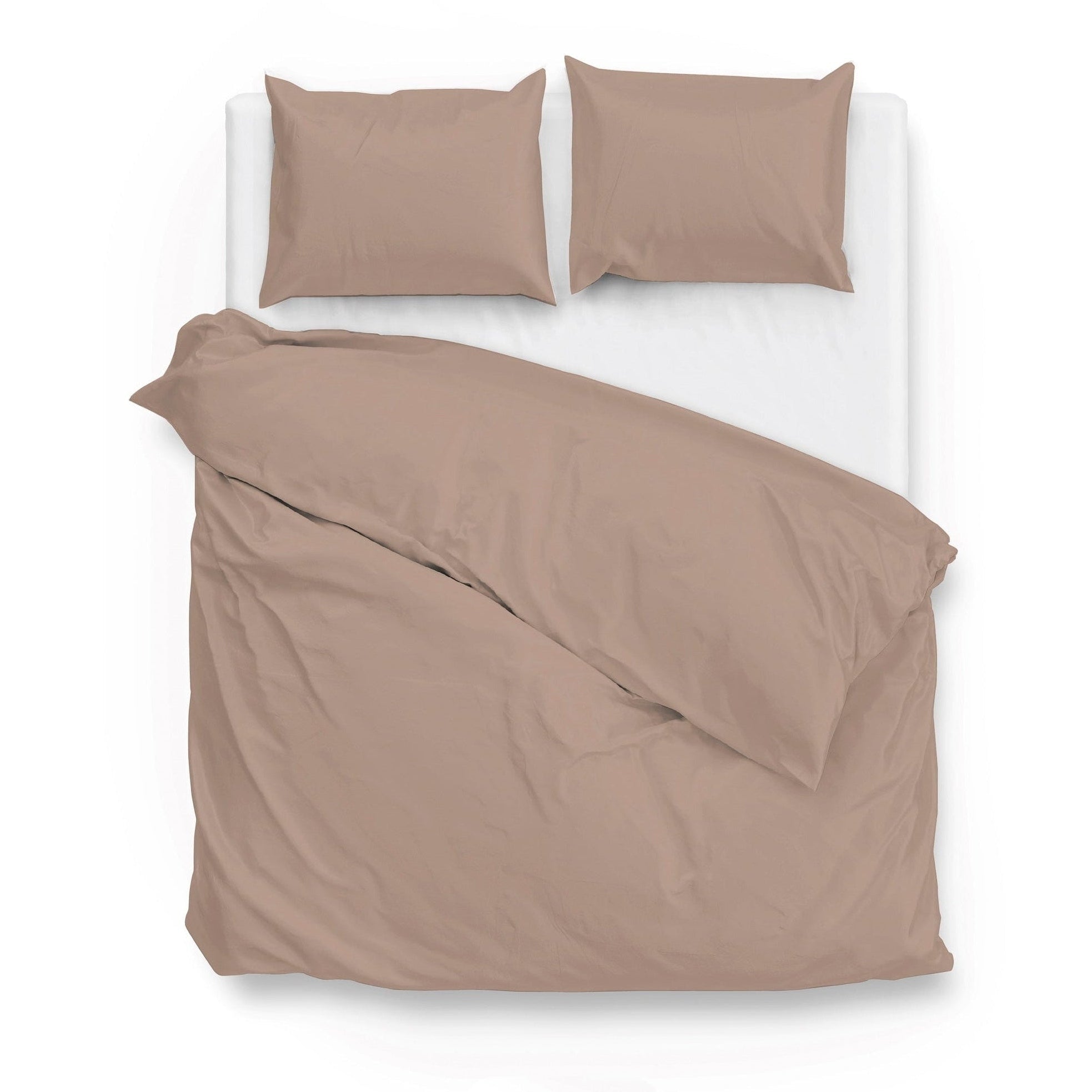 Zo Home Housse de couette Satin Satinado Praliné Marron