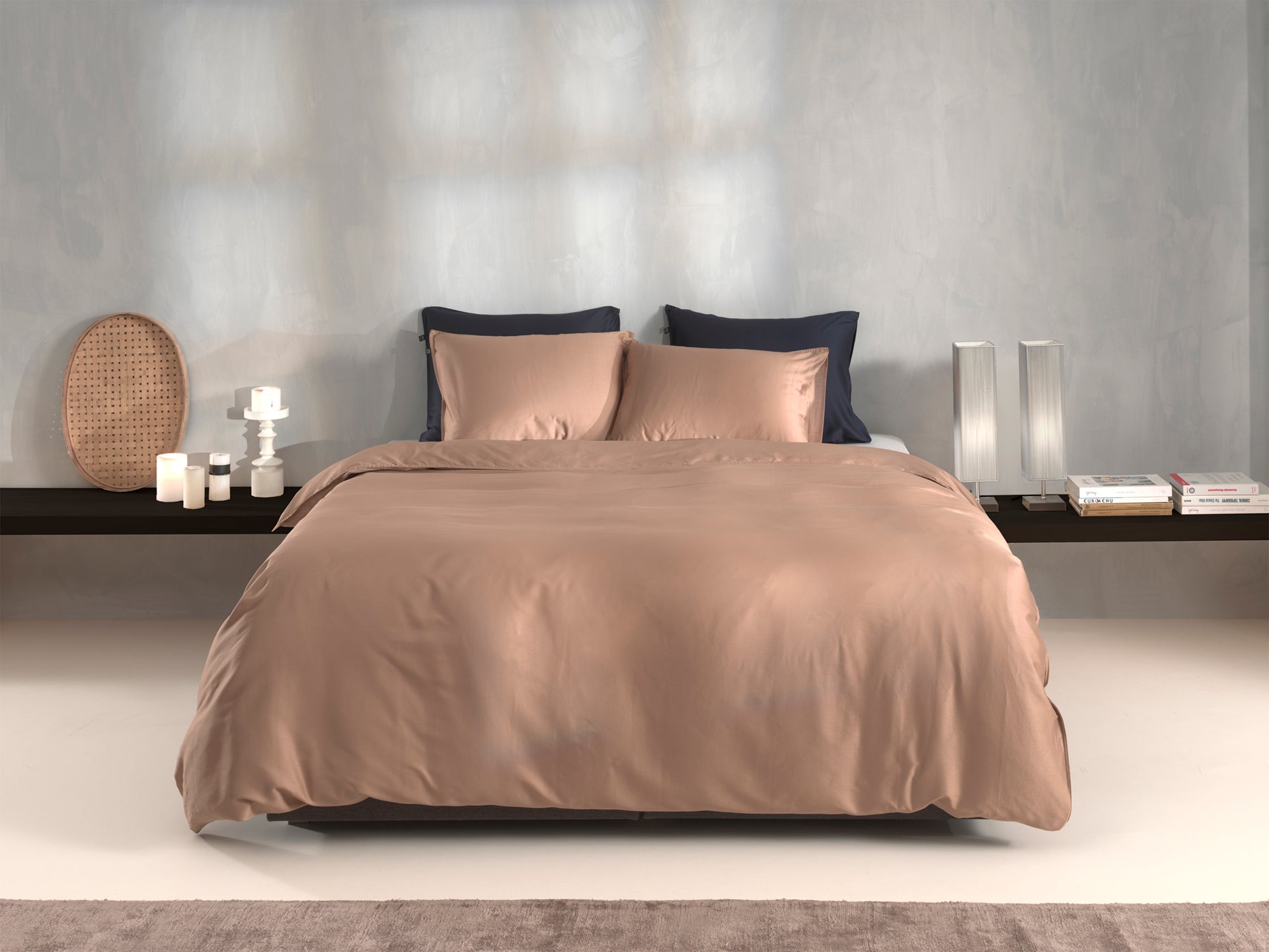 Zo Home Housse de couette Satin Satinado Praliné Marron