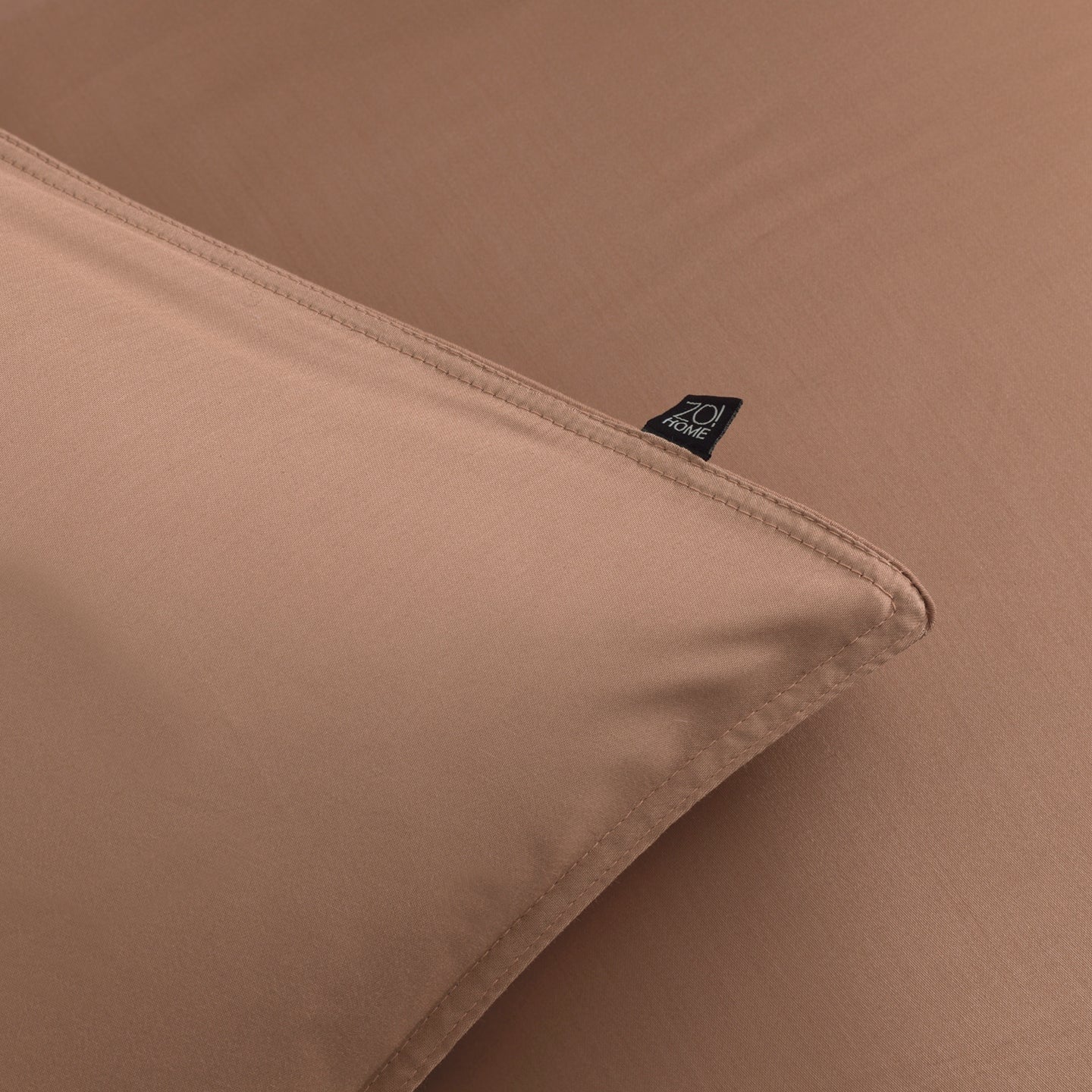 Zo Home Housse de couette Satin Satinado Praliné Marron