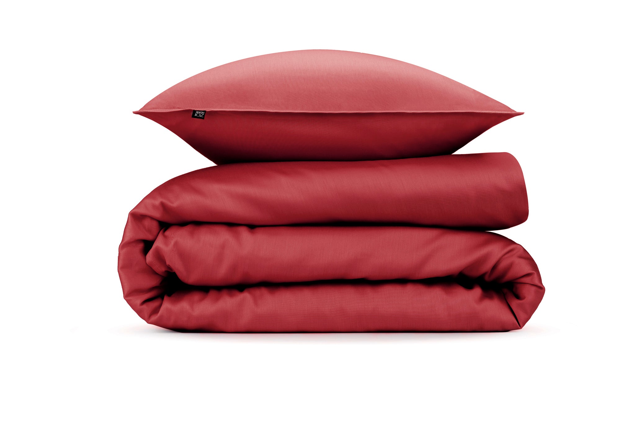 Zo Home Housse de couette Satin Satinado Rouge Épicé