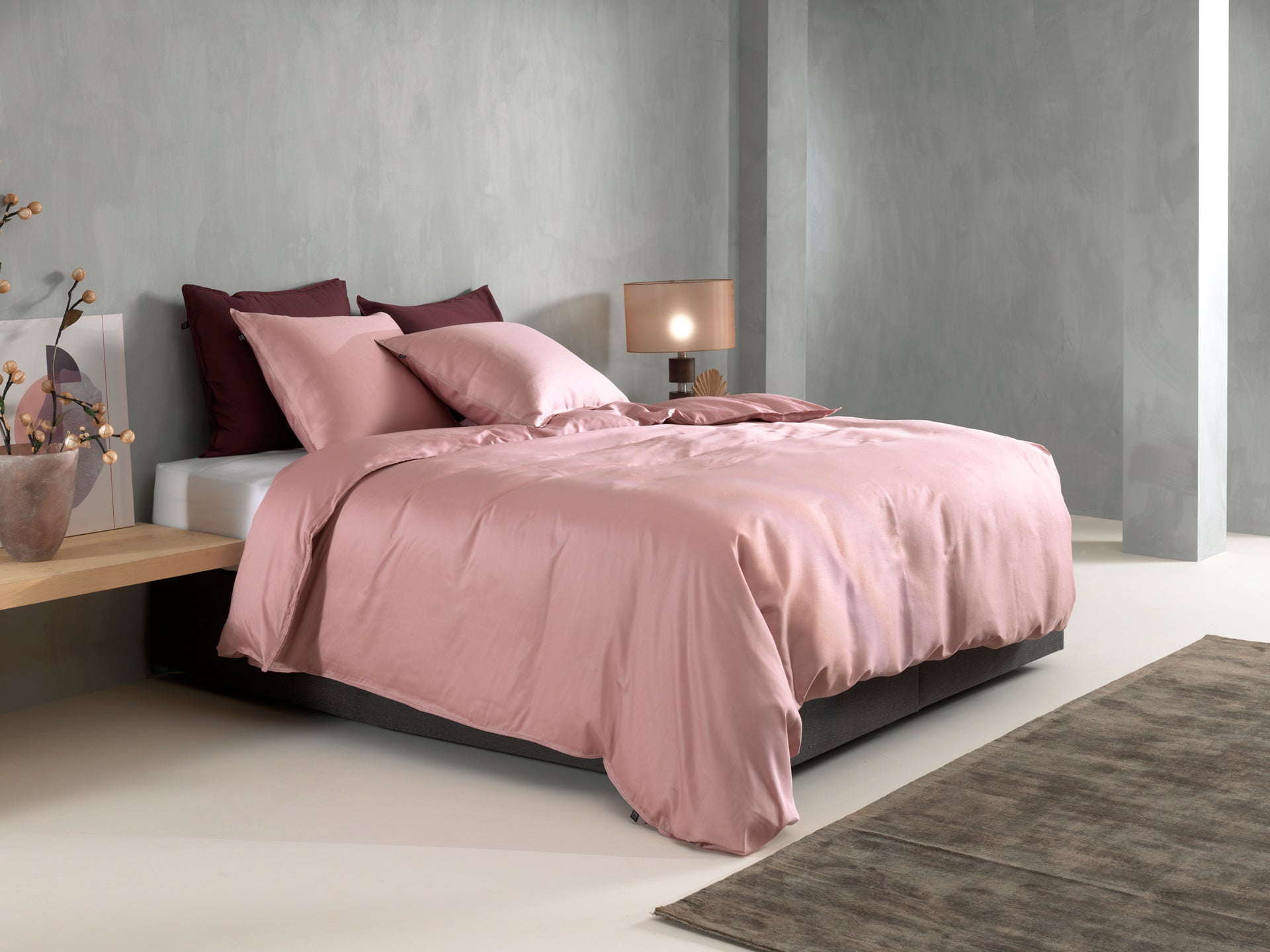 Zo Home Housse de Couette Satin Satinado Shady Rose
