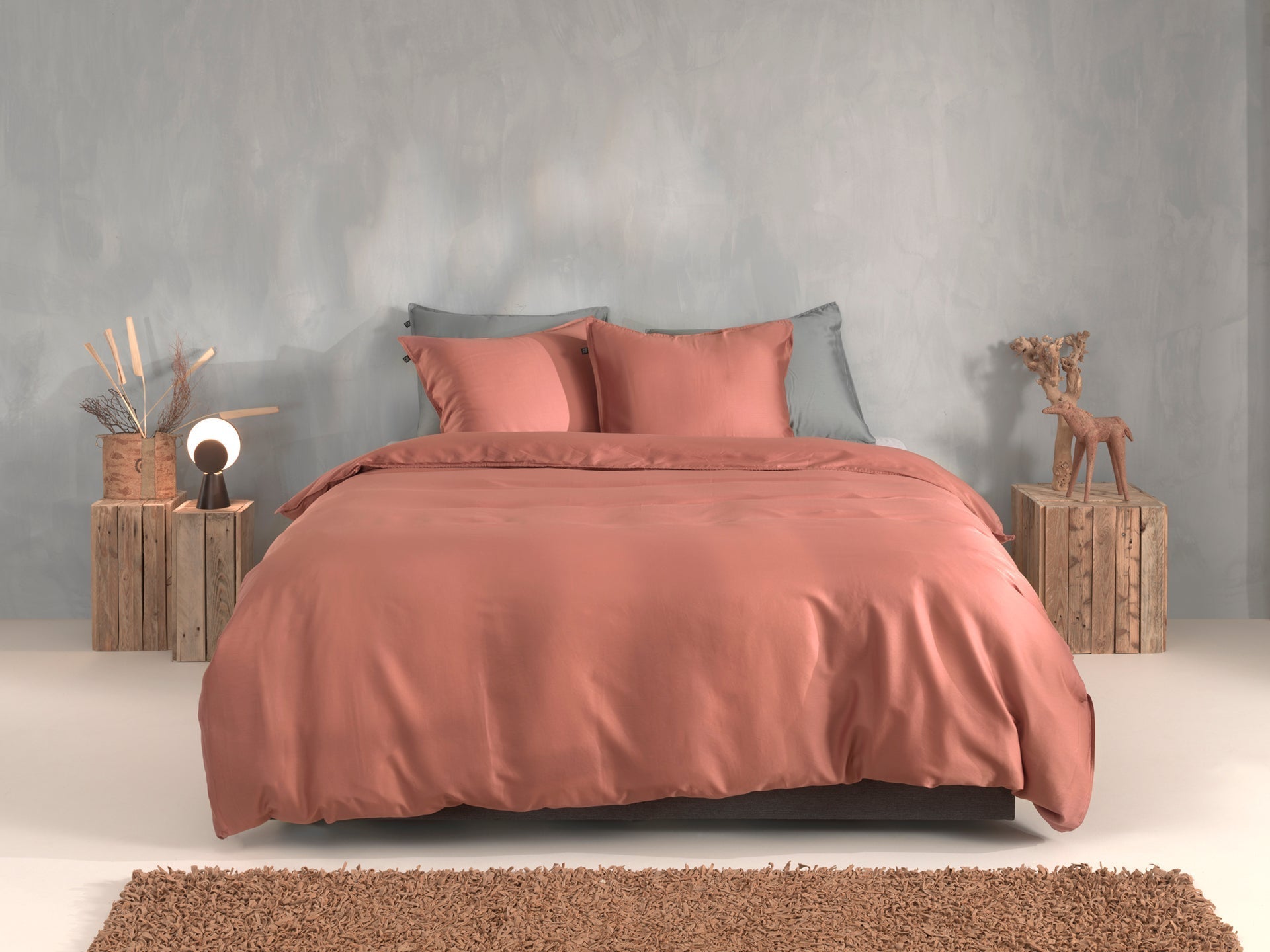 Zo Home Housse de couette Satin Satinado Canyon Rose