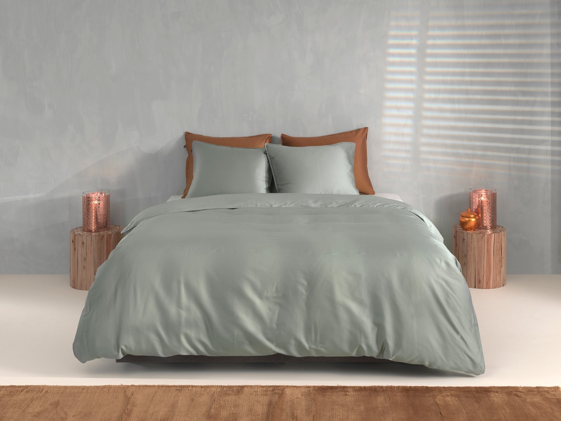 Zo Home Housse de couette Satin Satinado Gris Fer