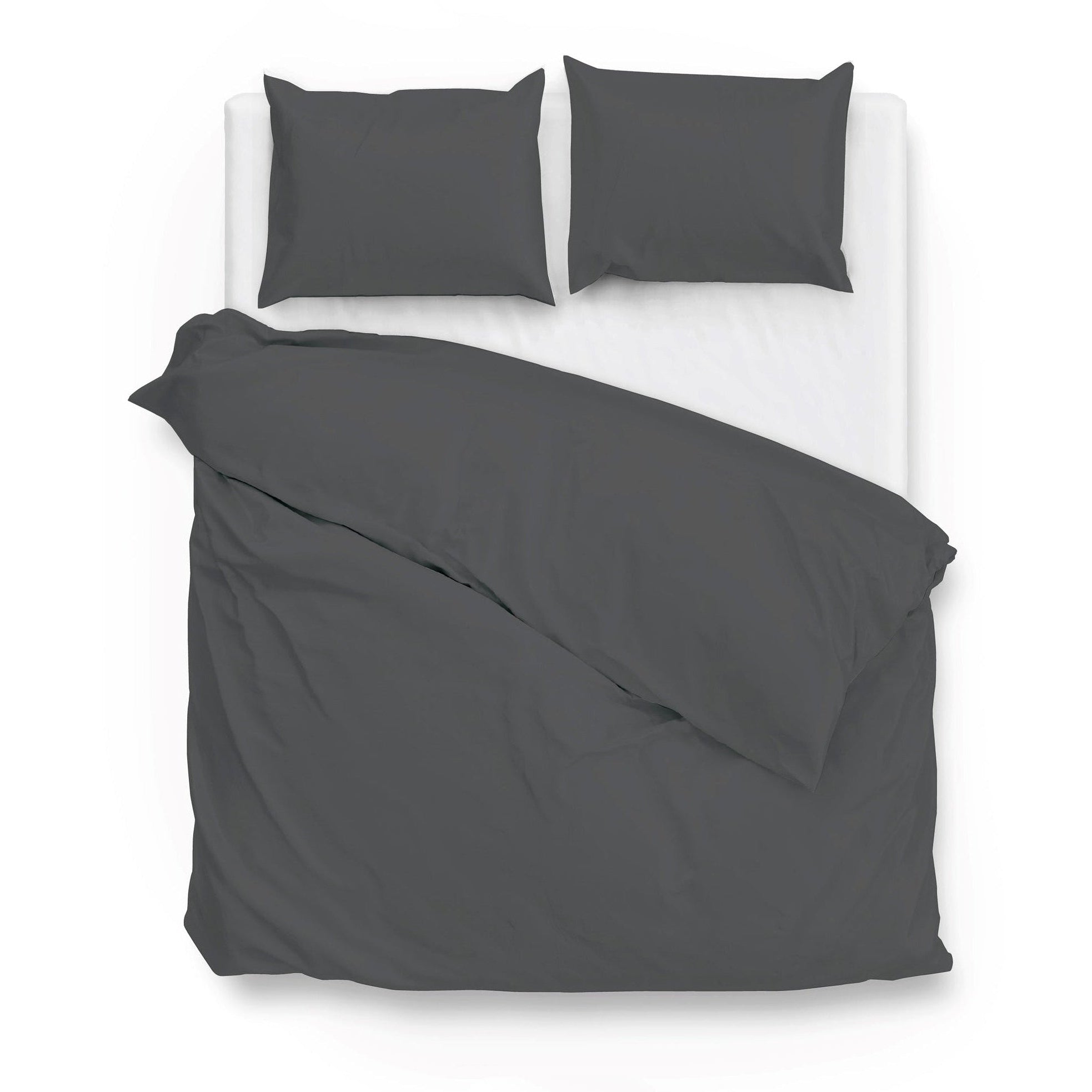 Zo Home Housse de couette Satin Satinado Classique Anthracite