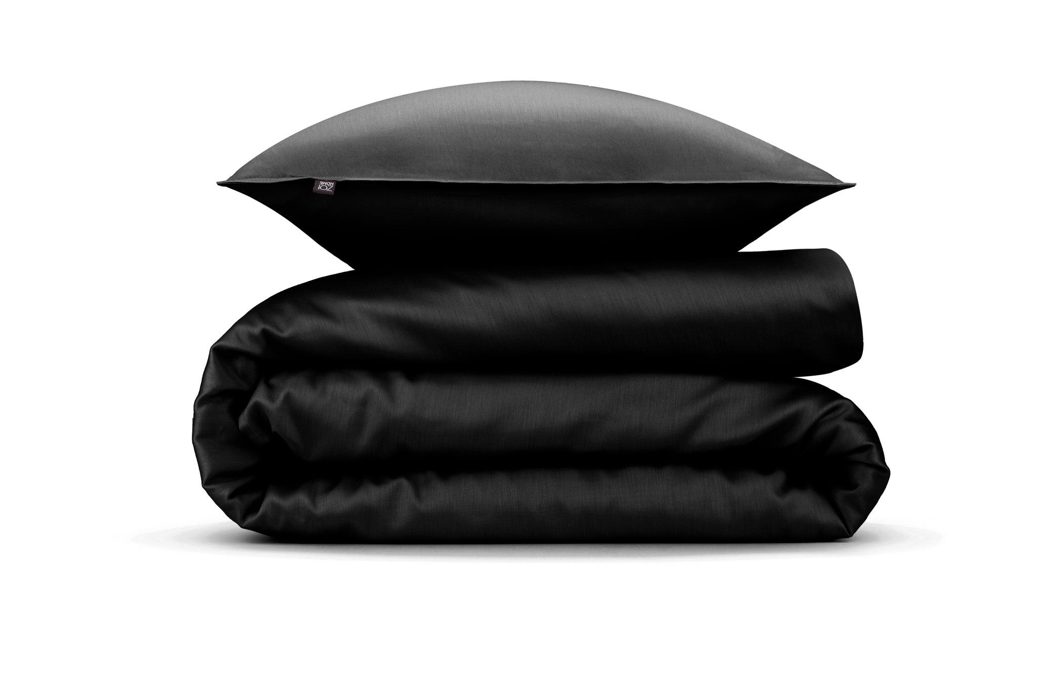 Zo Home Housse de Couette Satin Satinado Nuit Noir