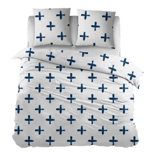 Sleepnight Bettbezug Baumwolle Aida Navy