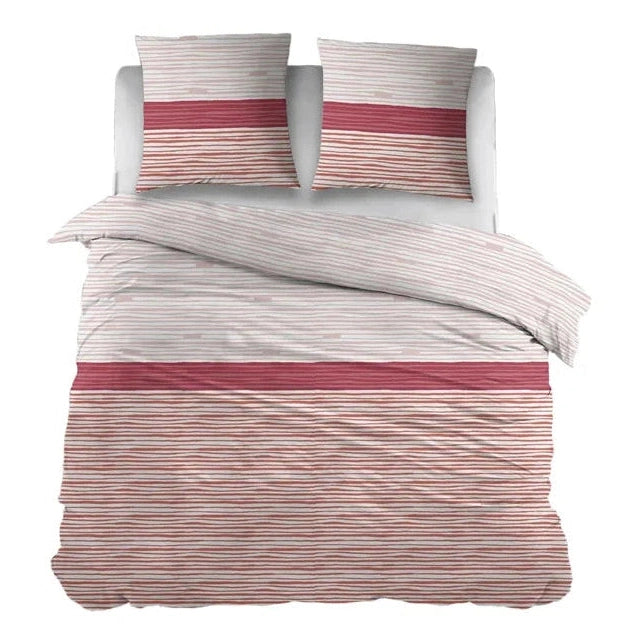 Sleepnight Housse de Couette Coton Amanda Rouge