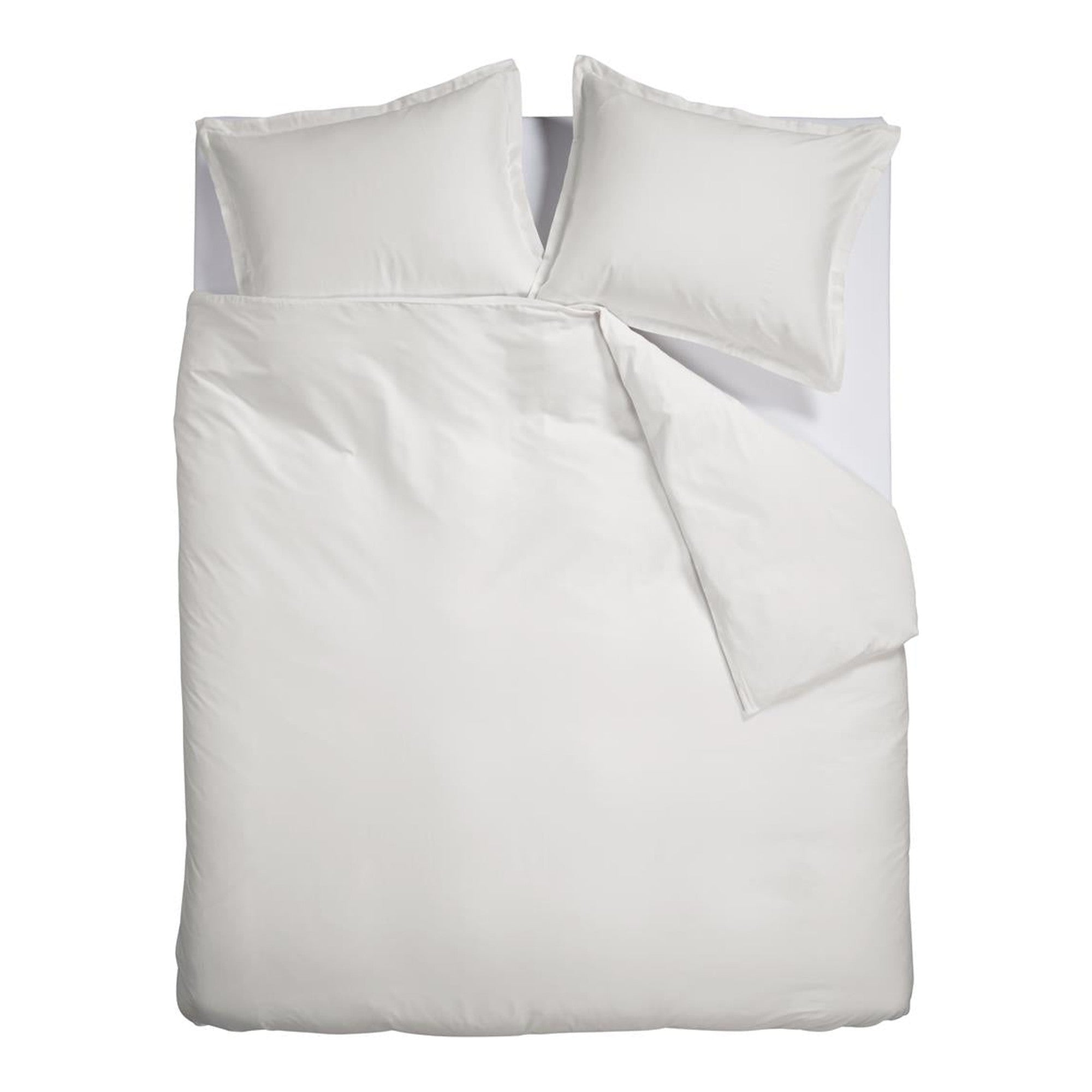 Ambiante dekbedovertrek katoensatijn satin uni, wit