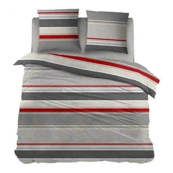 Parure de draps en flanelle Sleepnight Basha Rouge