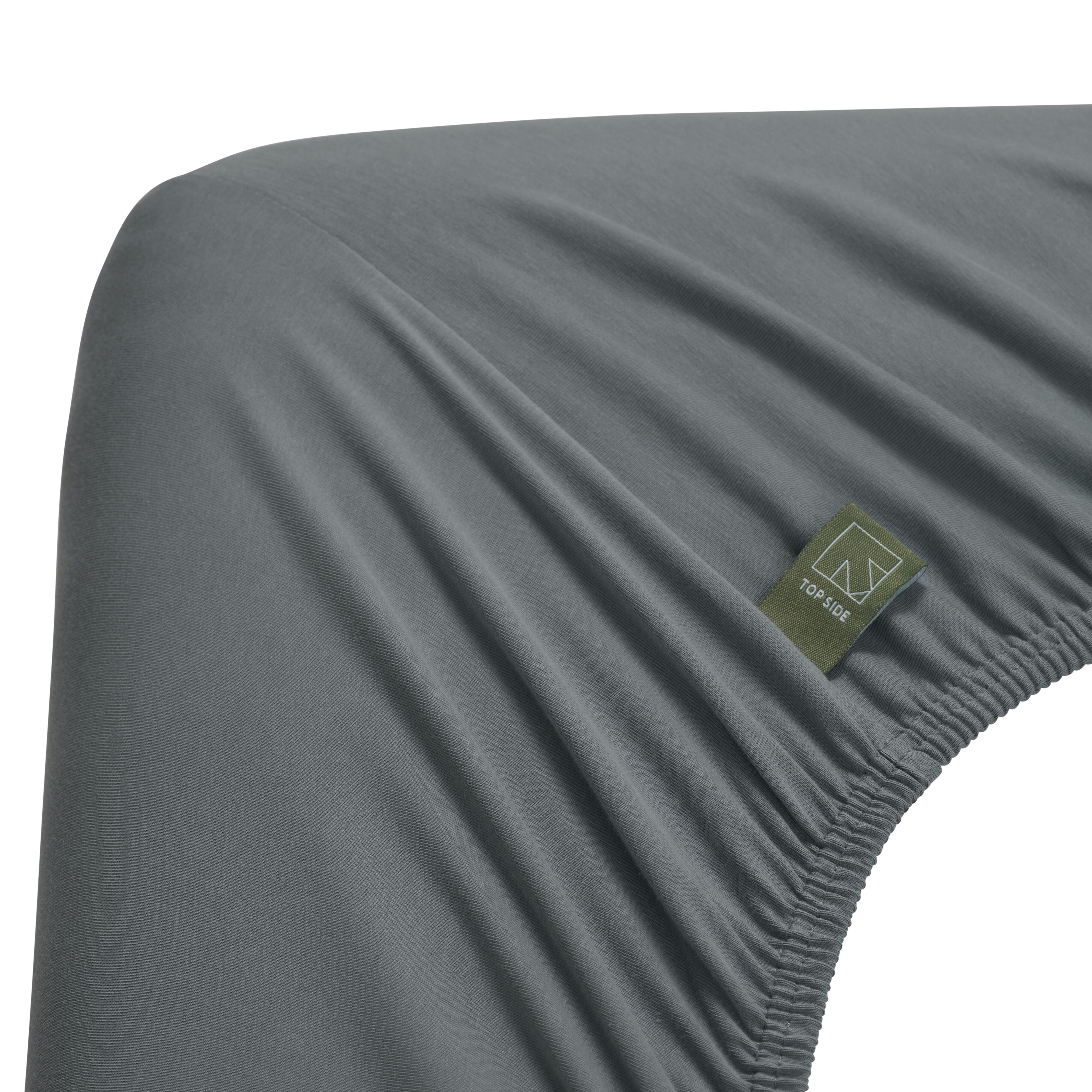 Beddinghouse split topper hoeslaken jersey super stretch blauwgrijs