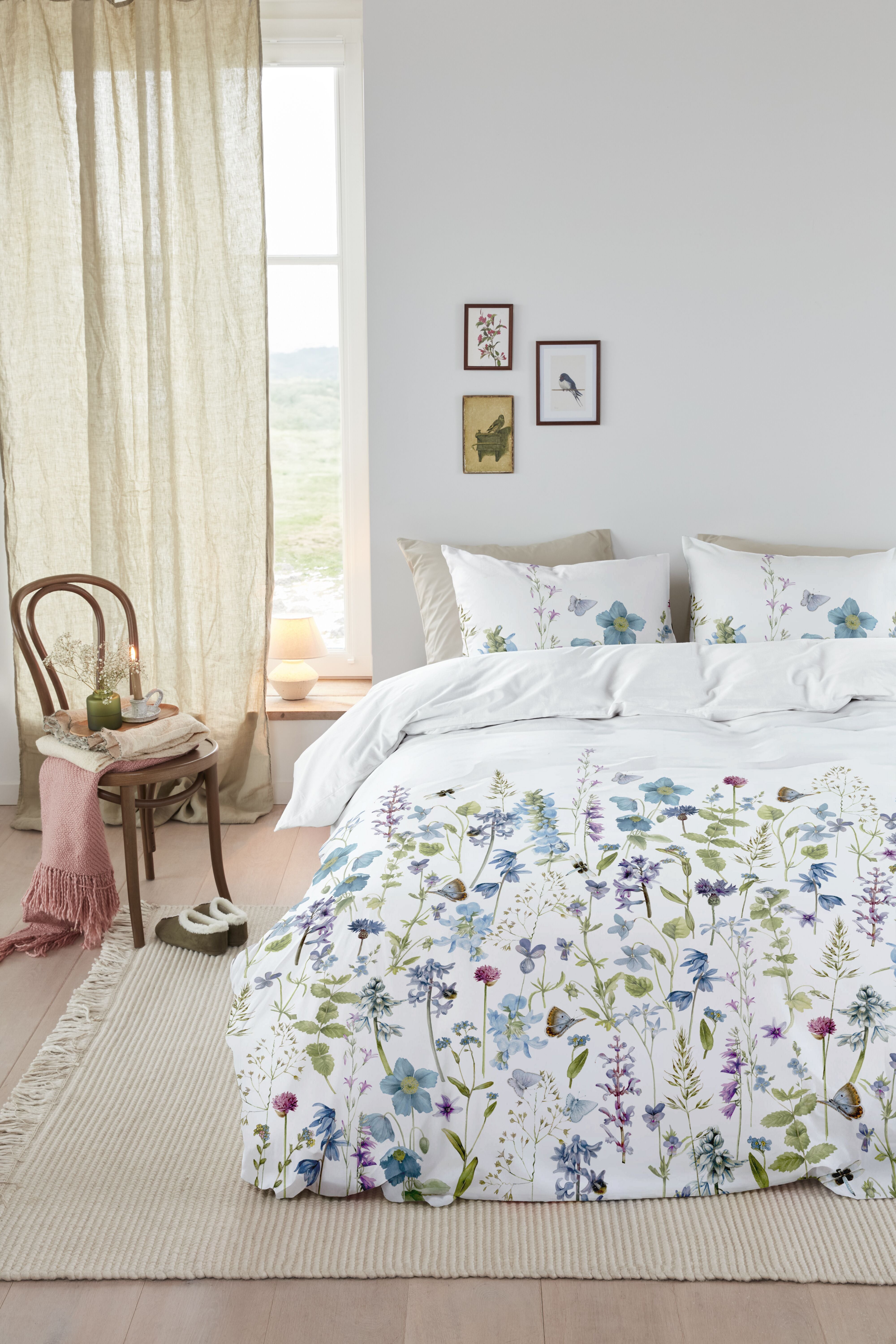 Marjolein Bastin Dekbedovertrek Katoen Blue Garden Blauw