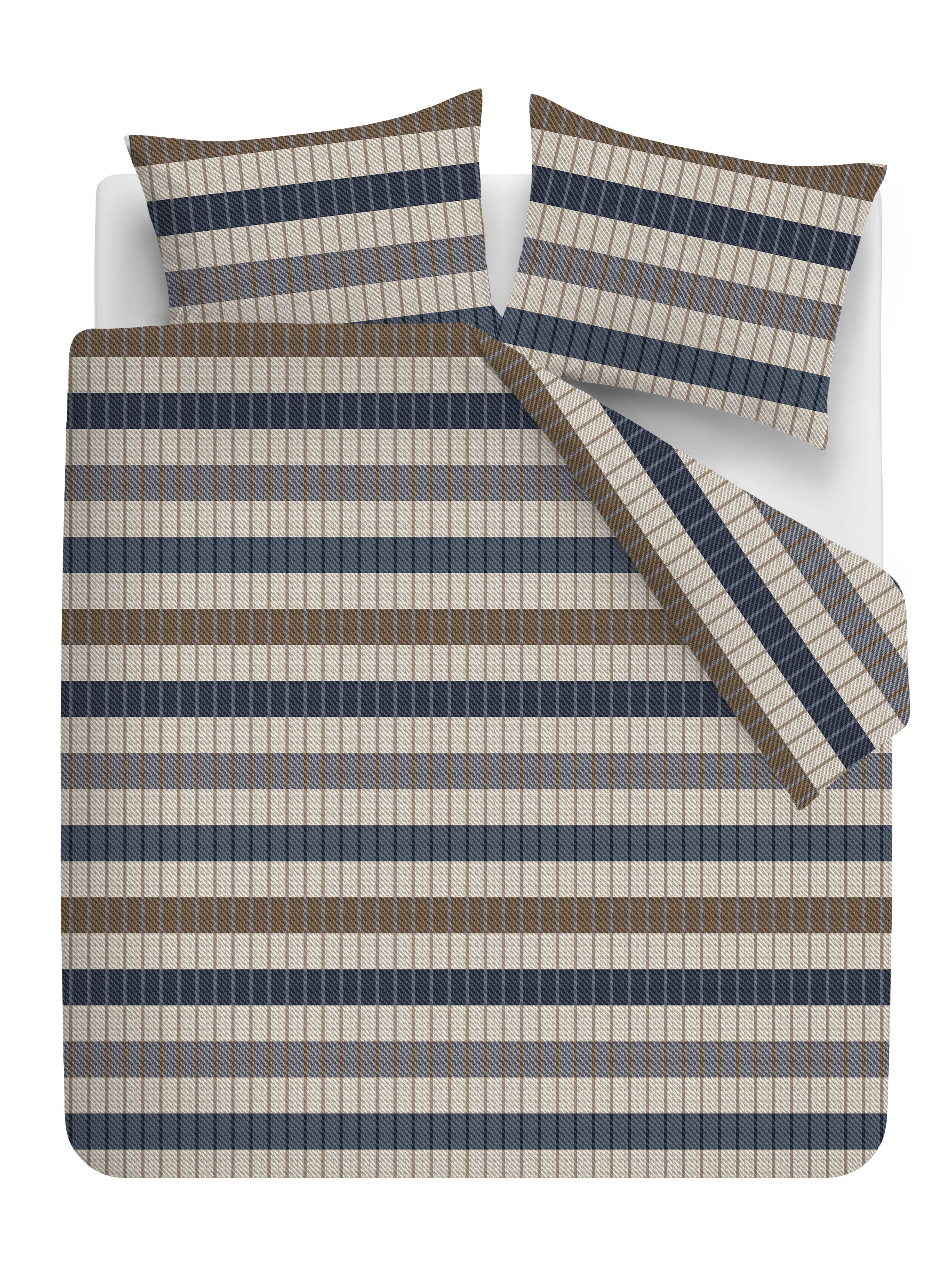 Beddinghouse dekbedovertrek flanel Bo Blauw