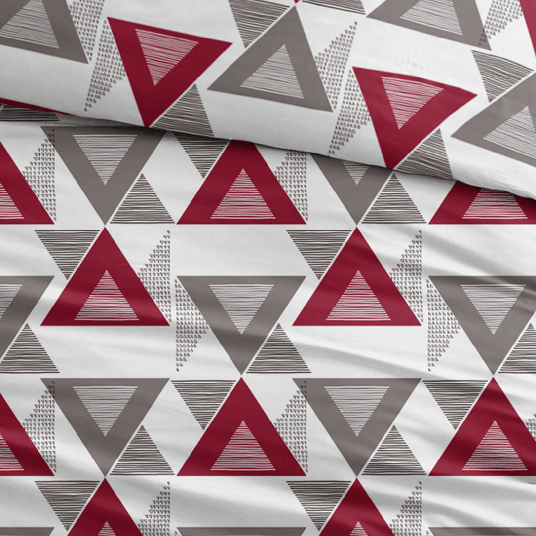 Ensemble de draps Sleepnight Coton Bobbie Rouge