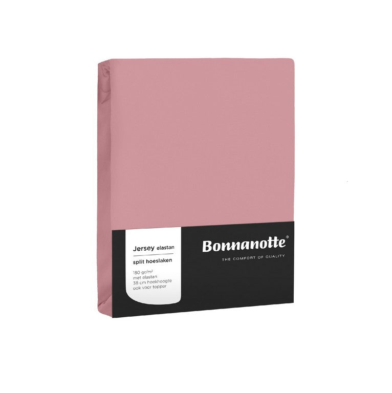 Bonnanotte duo split hoeslaken jersey elastan 180 oudroze