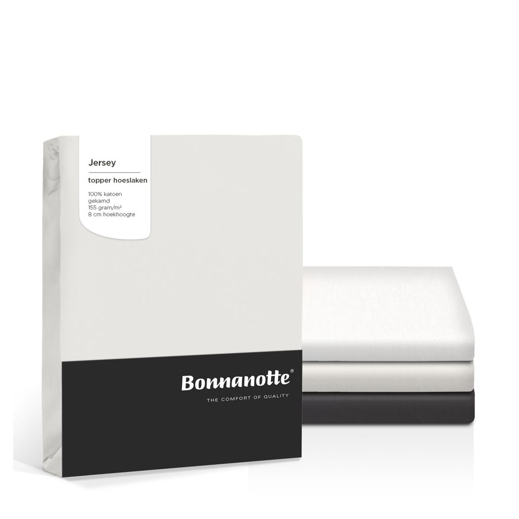 Bonnanotte topper hoeslaken jersey in alle kleuren