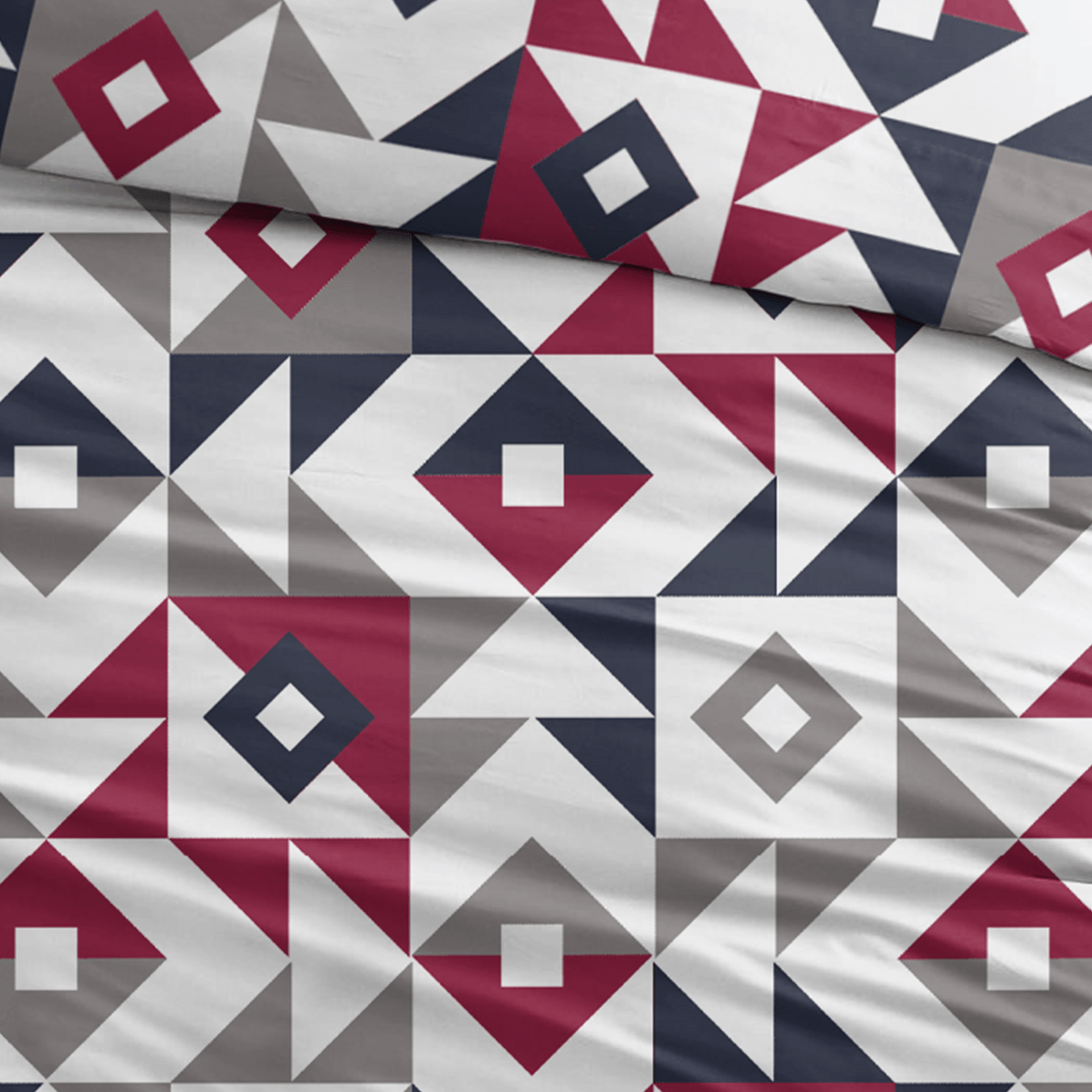 Sleepnight Housse de Couette Coton Brit Gris