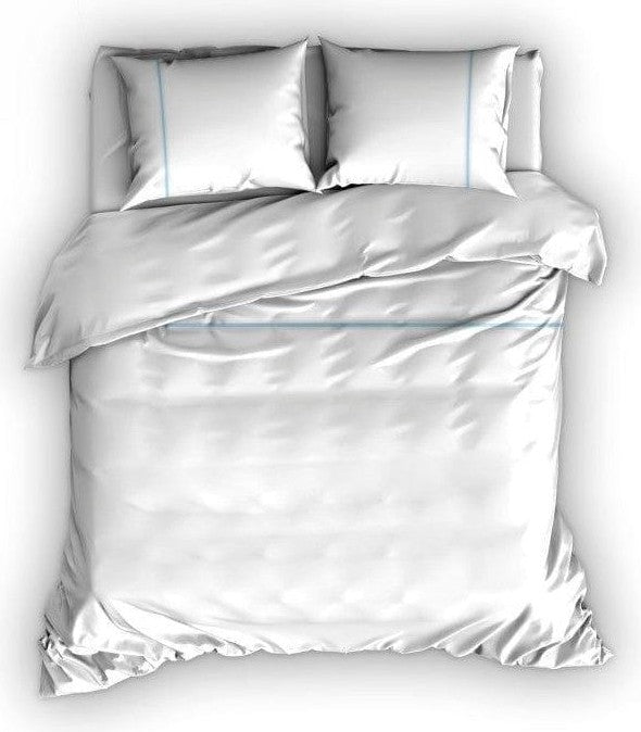Cascina Colorini Dekbedovertrek Dekbedovertrek Percale Divina Wit Bleu