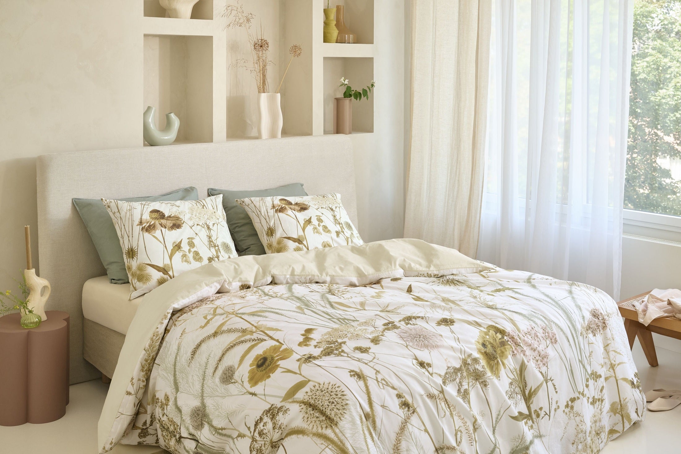 Beddinghouse Dekbedovertrek Katoen Cely - Naturel