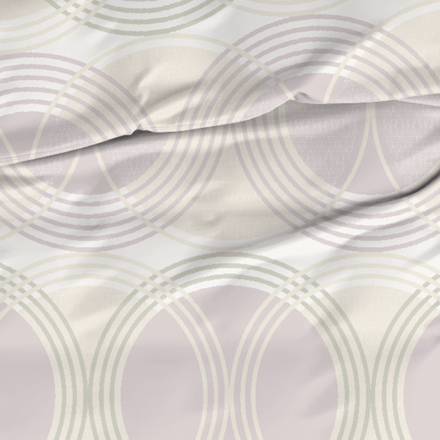 Satin d'Or Dekbedovertrek Satijn Condi Sand/Wit