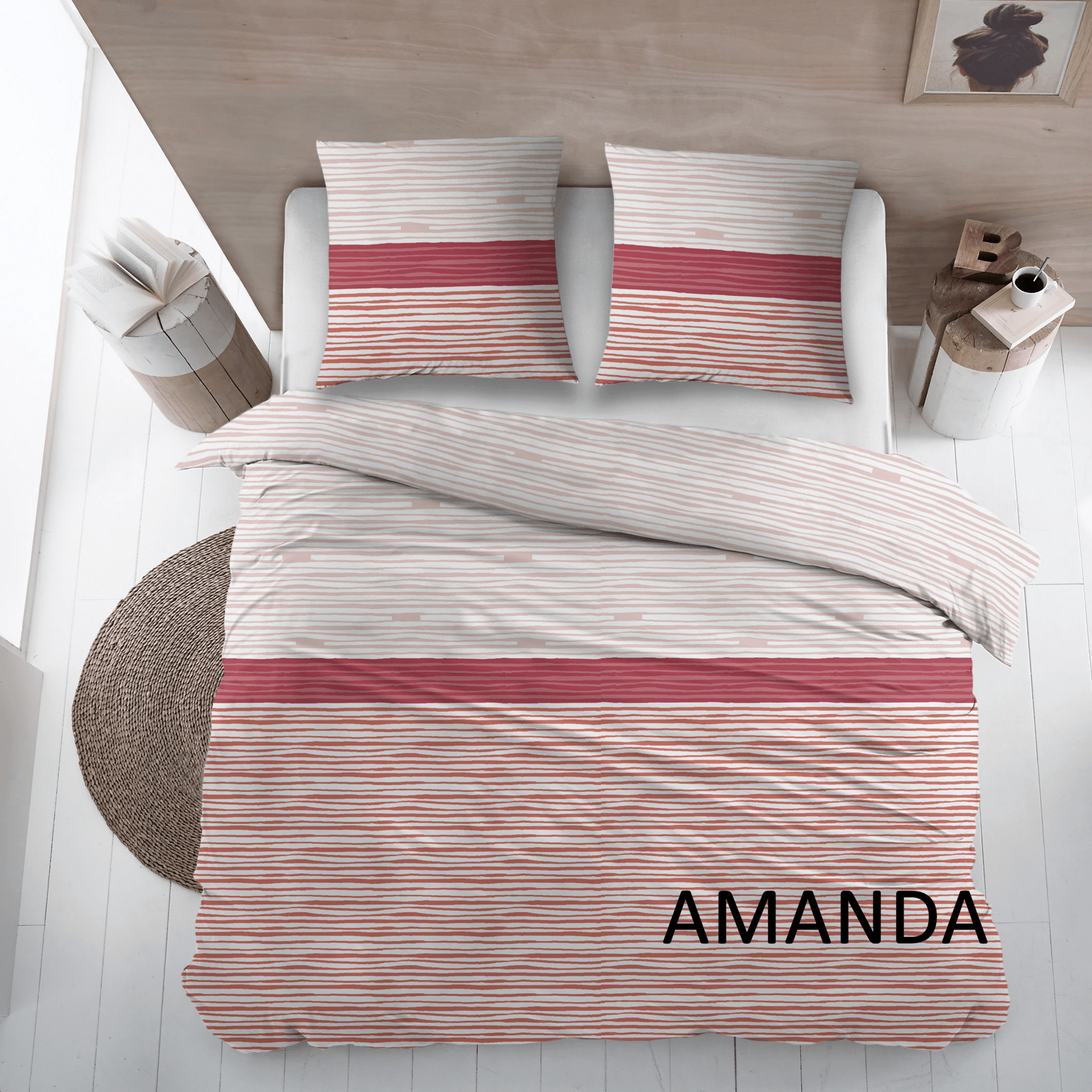 Cottons Dekbedovertrek Dekbedovertrek Katoen Amanda Red