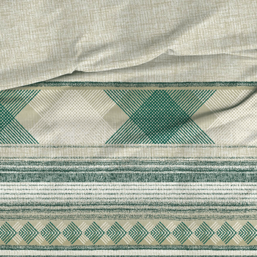 Satin d'Or Dekbedovertrek Satijn Courban Saliegroen