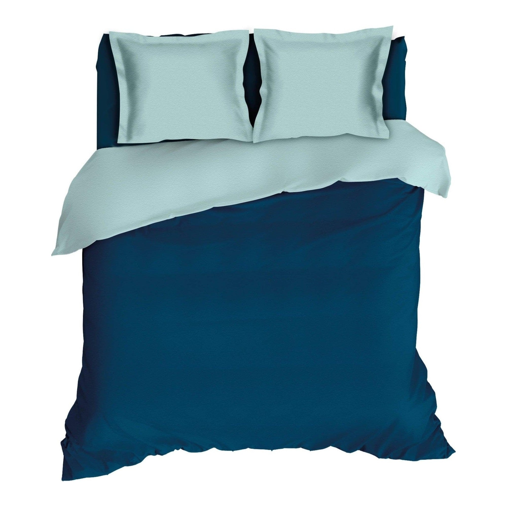Romanette dekbedovertrek flanel Comtesse Teal Misty Green