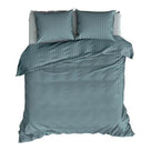Satin d'Or dekbedovertrek satijn Satijnstreep Smoke Blue