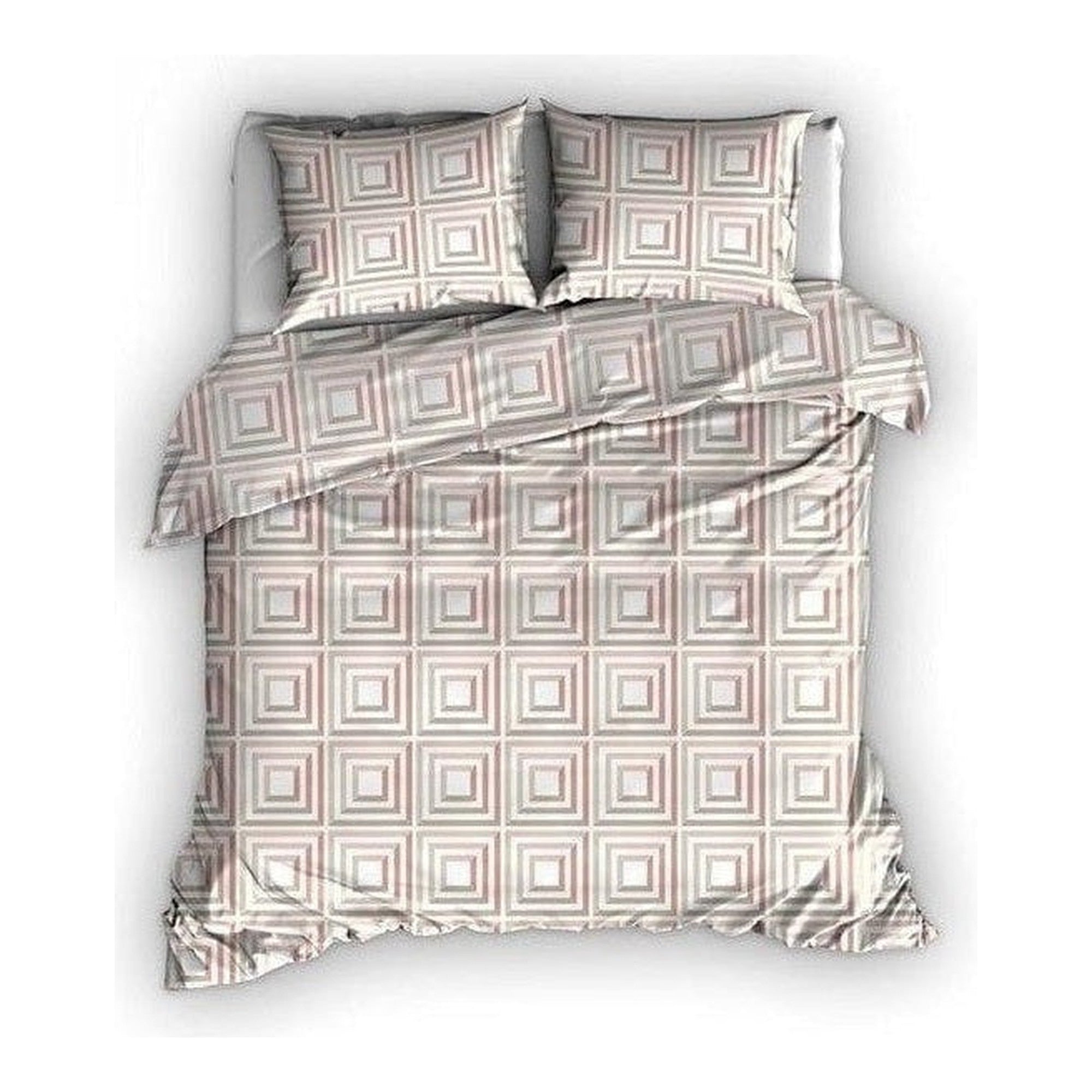 Satin d'Or dekbedovertrek satijn Tiles Rose