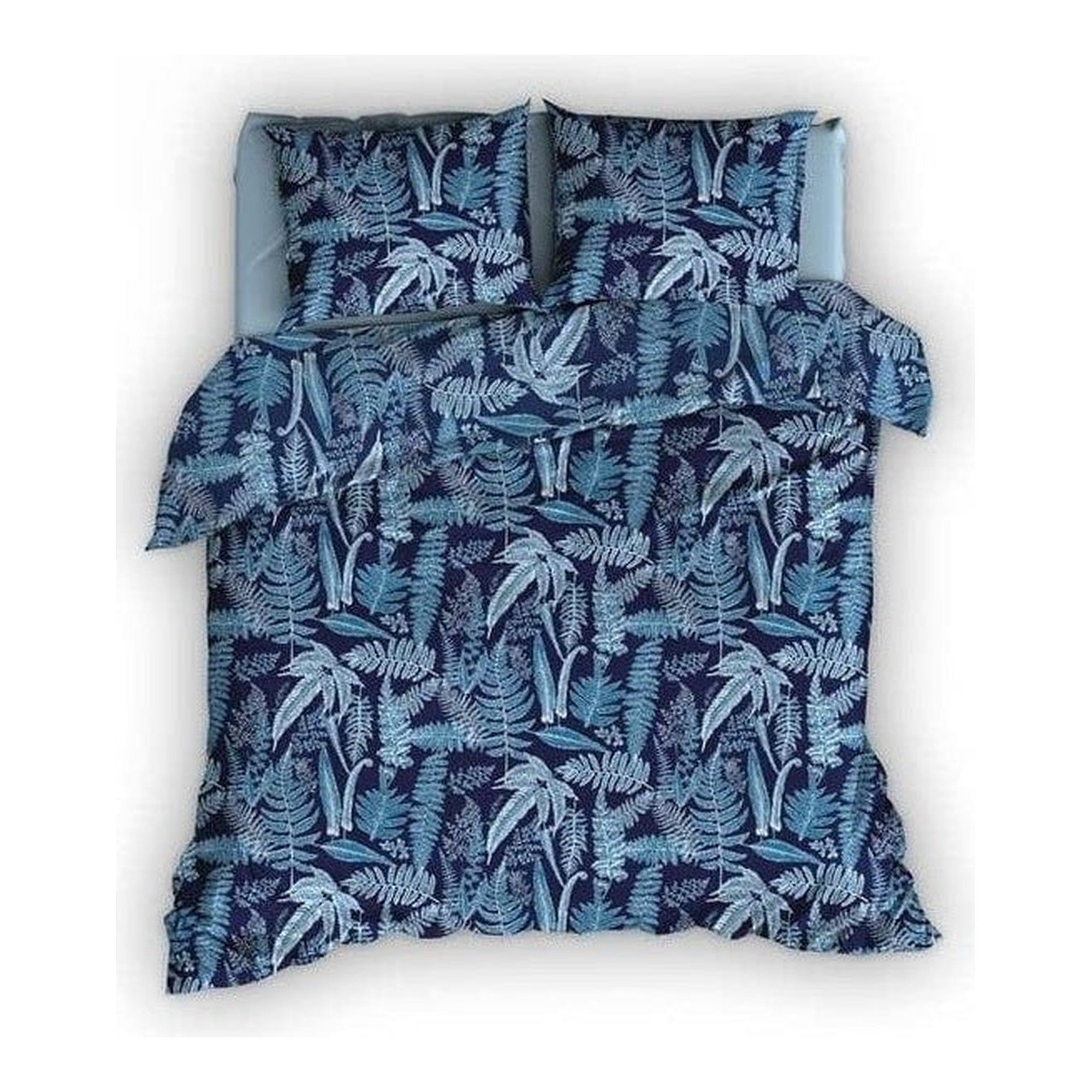 Satin d'Or dekbedovertrek satijn Tropea blauw