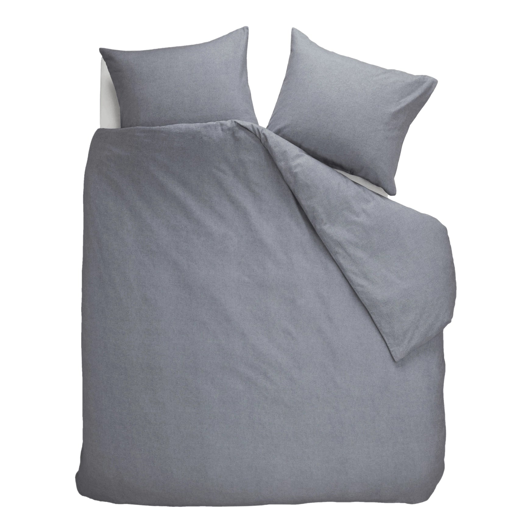 Beddinghouse Dekbedovertrek Flanel Frost Blauwgrijs