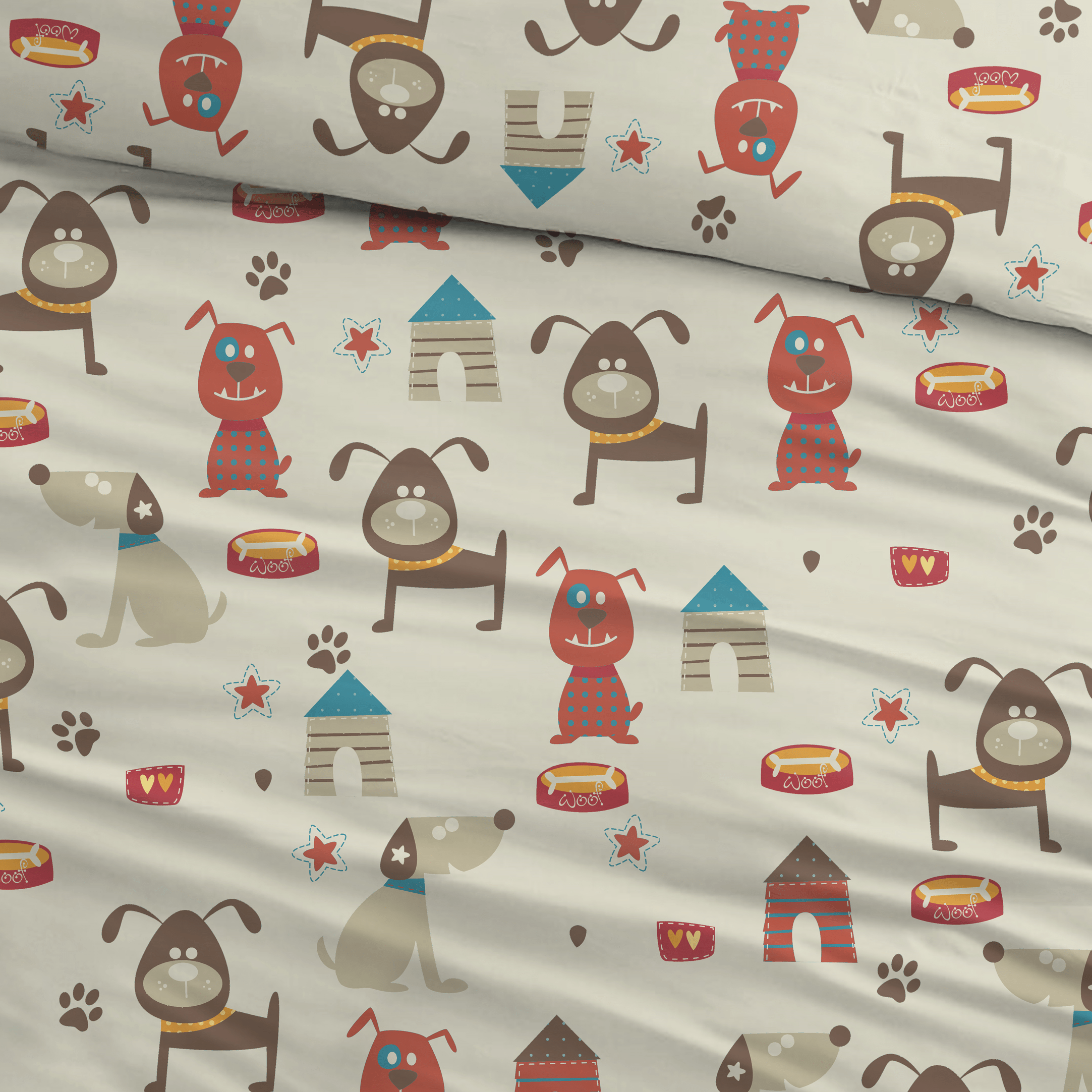 Sleepnight Bettbezug Flanellhunde