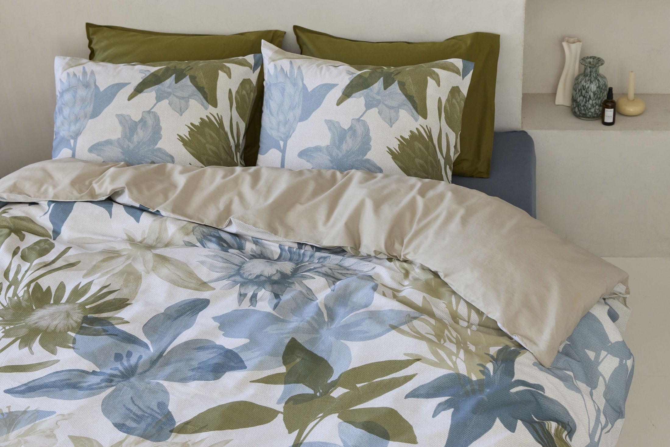 Beddinghouse Dekbedovertrek Katoen Flori - Blauw