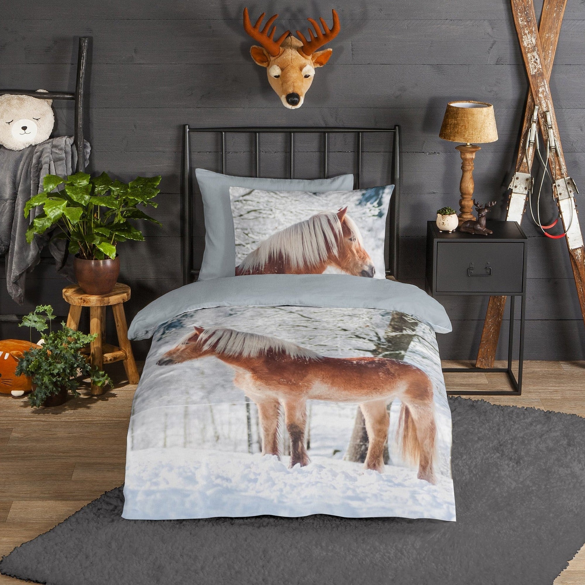 Good Morning Bettbezug Flanell Scarlet Multi