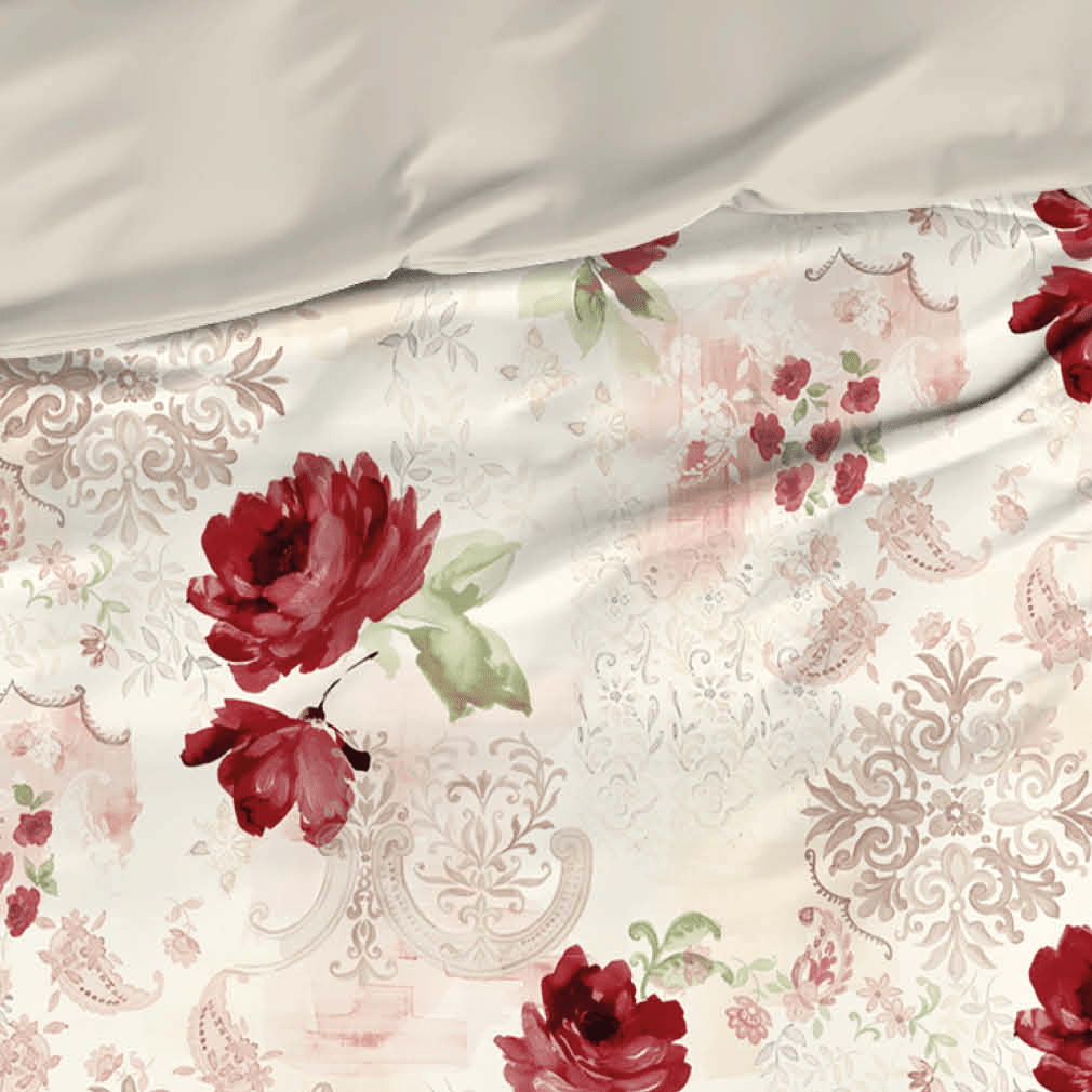 Satin d'Or Dekbedovertrek Satijn Grace Rood