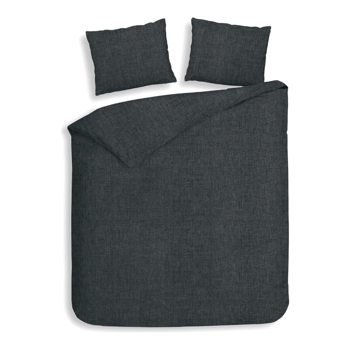 Heckettlane dekbedovertrek Franela Anthracite flanel