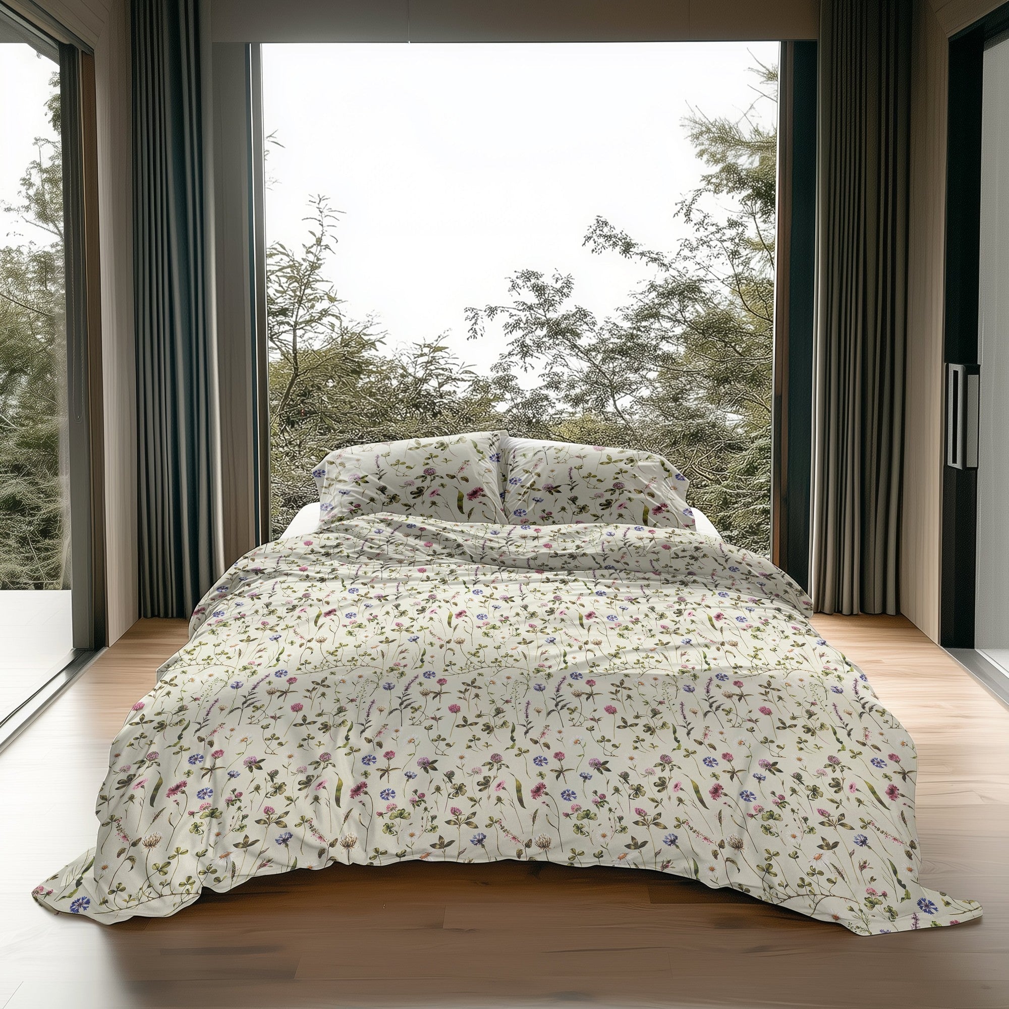 Heckettlane dekbedovertrek Harper Pistachio Green flanel