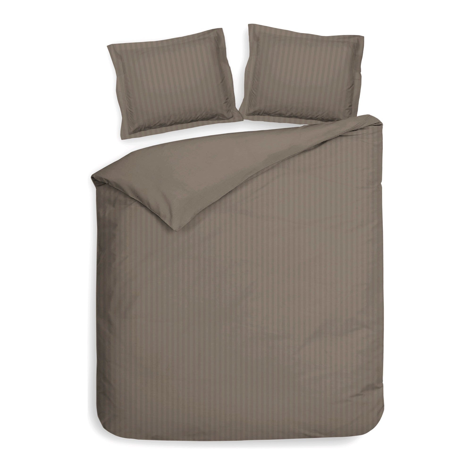 Heckettlane dekbedovertrek Banda Taupe Grey katoen-satijn