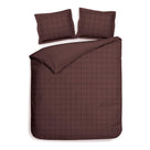 Heckettlane dekbedovertrek Diamante Marsala Brown katoen-satijn