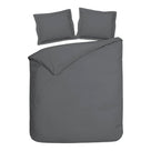 Heckettlane dekbedovertrek Punto Classic Anthracite katoen-satijn