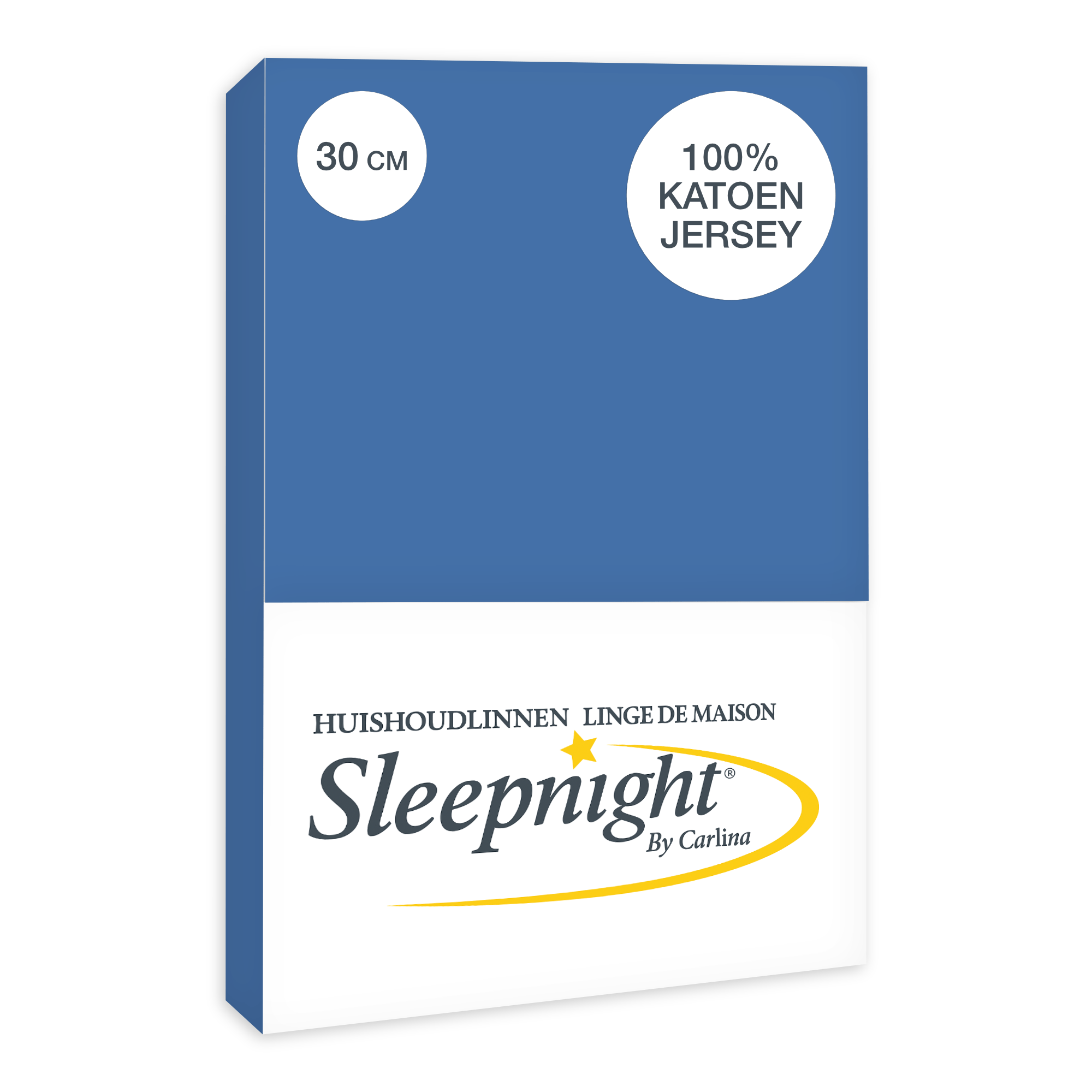 Sleepnight Hoeslaken Jersey 30 cm Blauw