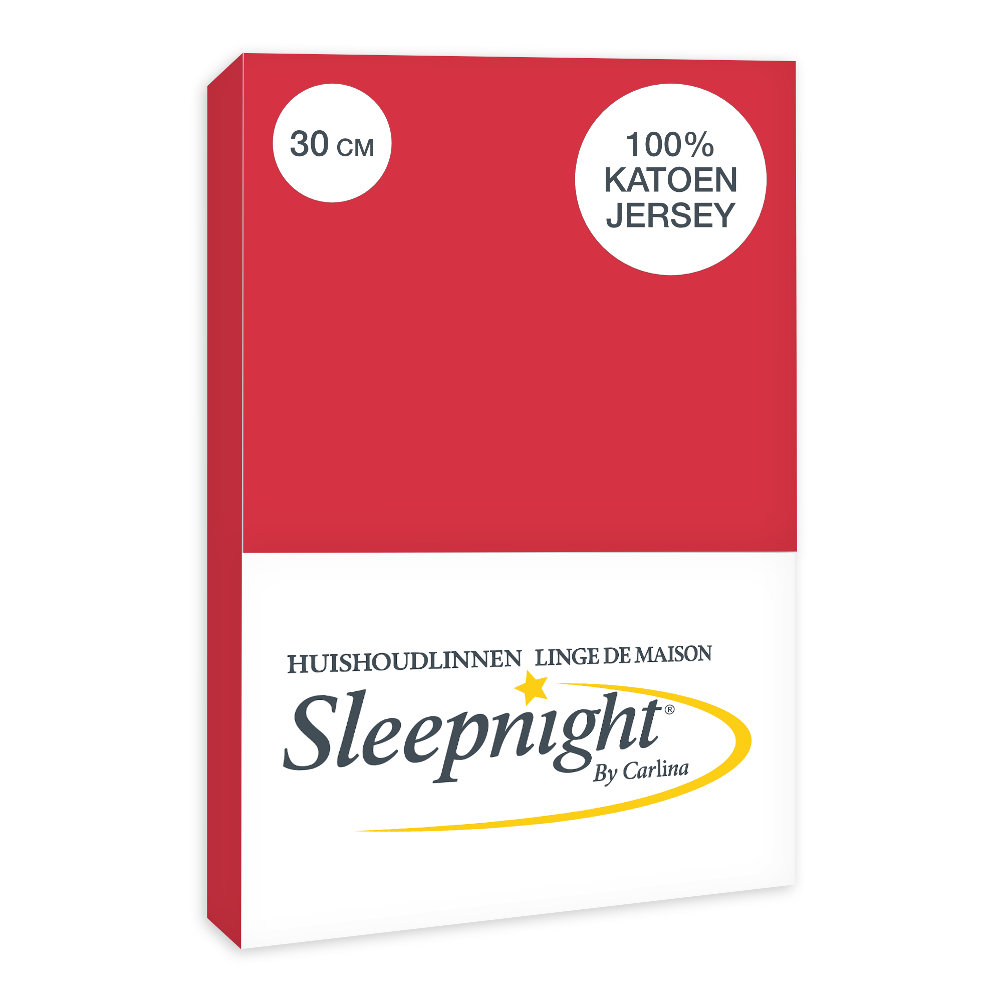 Sleepnight Hoeslaken Jersey 30 cm Rood