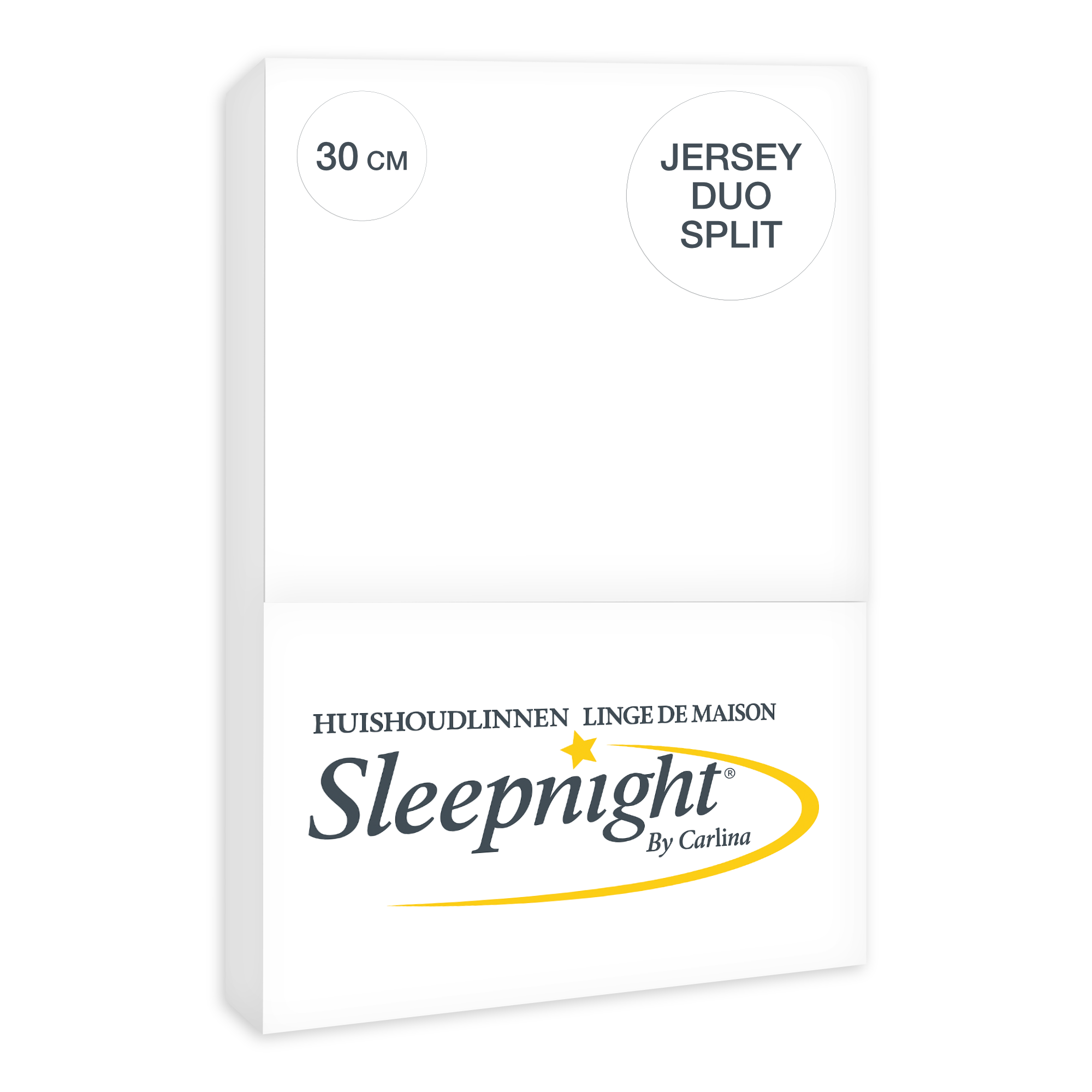 Sleepnight Duo Split Hoeslaken Jersey - Wit