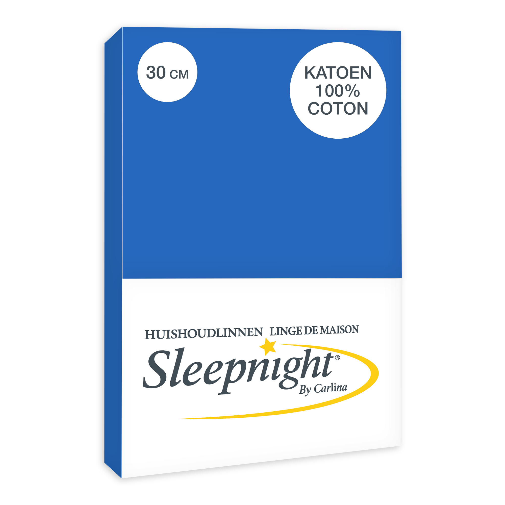 Sleepnight Hoeslaken Katoen 30 cm Blauw