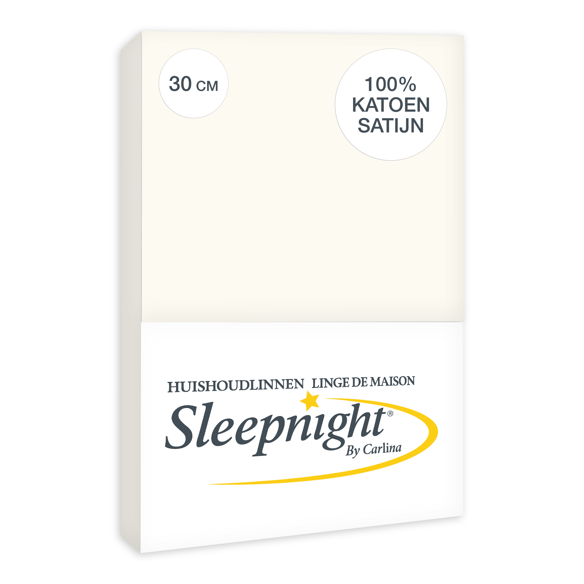 Sleepnight Hoeslaken Satijn 30 cm Ivoor