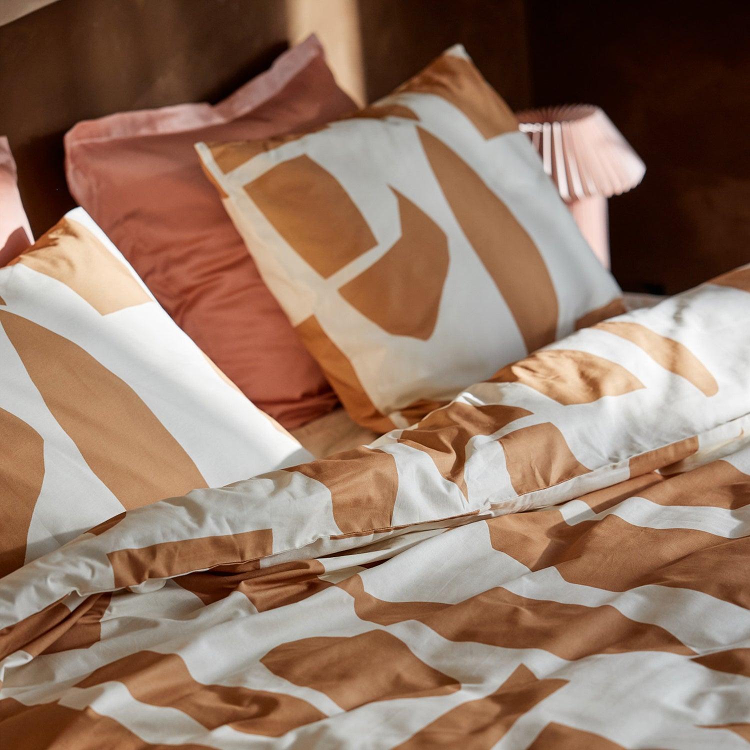 Dekbedovertrek Katoen Barista Karamel - Bedtextielonline.be