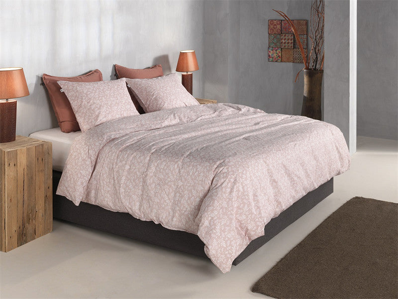 Housse de couette Zo Home en coton Petali di Lino Shell Nude