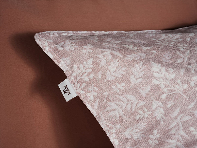 Housse de couette Zo Home en coton Petali di Lino Shell Nude